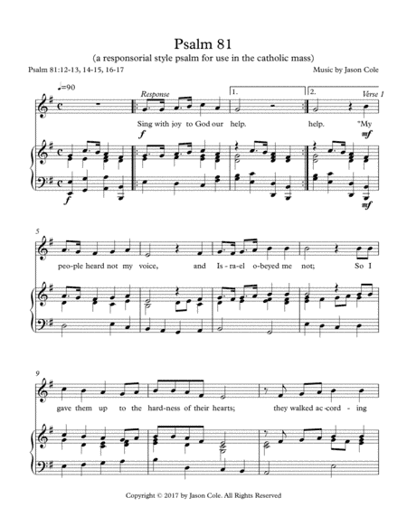 Psalm 81 Sing with Joy to God Our Help
