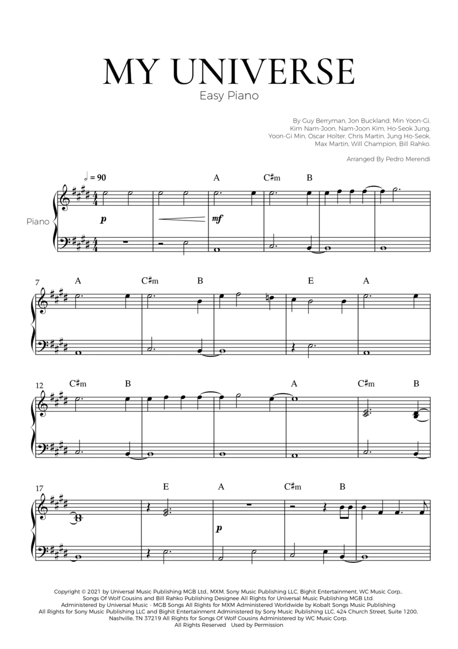 My Universe (arr. Pedro Merendi)
