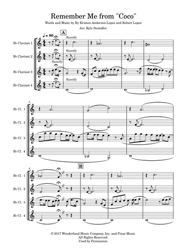 Remember Me (lullaby) (arr. Kyle Steindler)