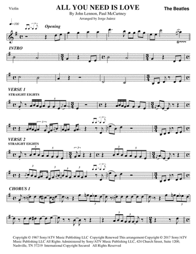All You Need Is Love (arr. Jorge Juárez)