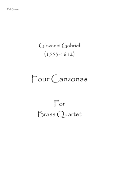 Four Canzonas (arr. Spence Bundy)