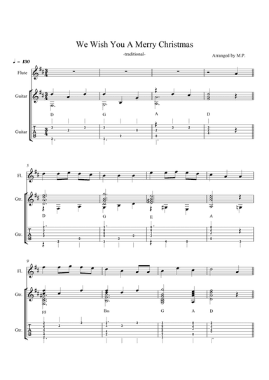 We Wish You A Merry Christmas -Flute And Classical Guitar (arr. Milorad Petrovic)