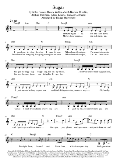 Sugar (arr. Thiago Marconato)