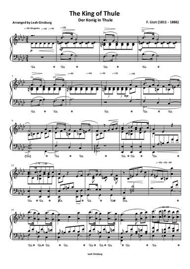 The King of Thule (Der König in Thule) (arr. Leah Ginzburg)