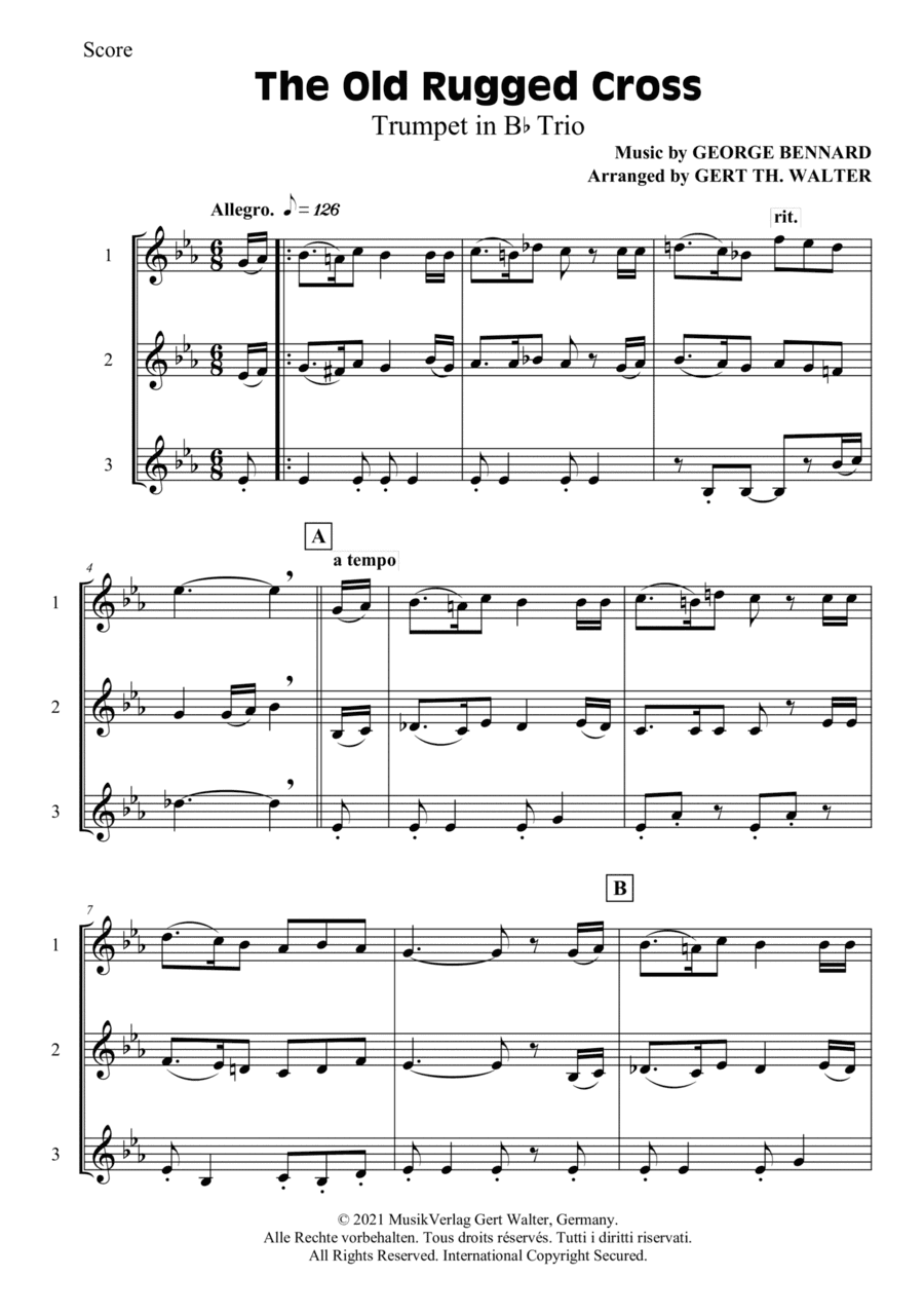The Old Rugged Cross (arr. Gert Th. Walter)