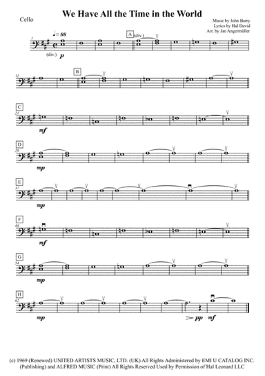 We Have All The Time In The World (arr. Jan Angermüller)