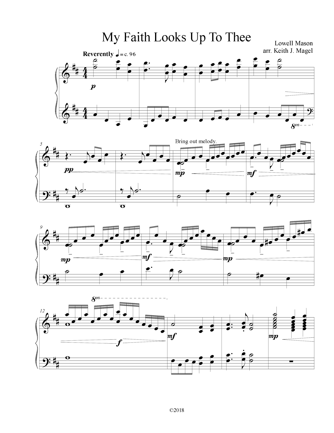 My Faith Looks Up To Thee II (arr. Keith James)