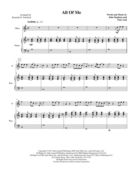 All Of Me (arr. Kenneth D. Friedrich)