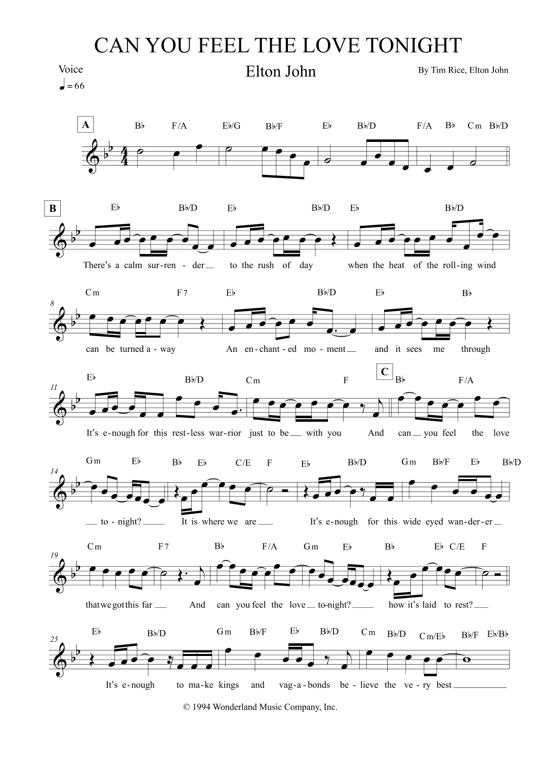 Can You Feel The Love Tonight (arr. Leo Silva)