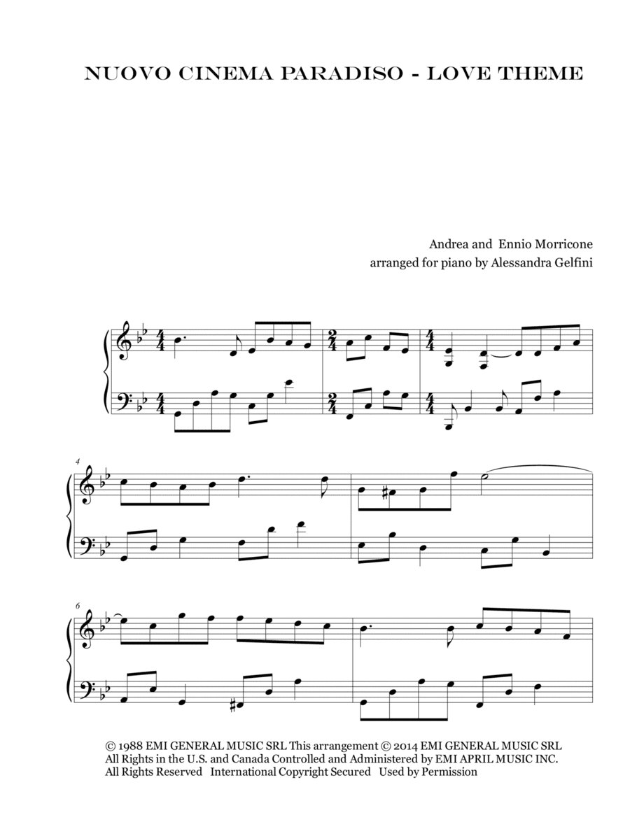 Cinema Paradiso (arr. Alessandra Gelfini)