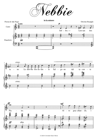 Nebbie (a-moll) (arr. R. Schmidt Sheet Music)