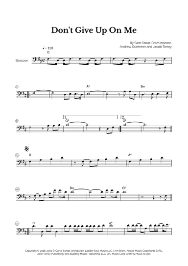 Don't Give Up On Me (arr. Marcos Soares)
