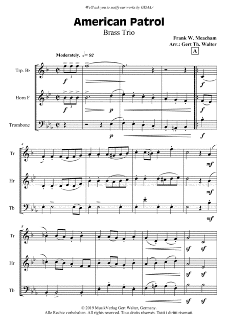 American Patrol (arr. Gert Th. Walter)