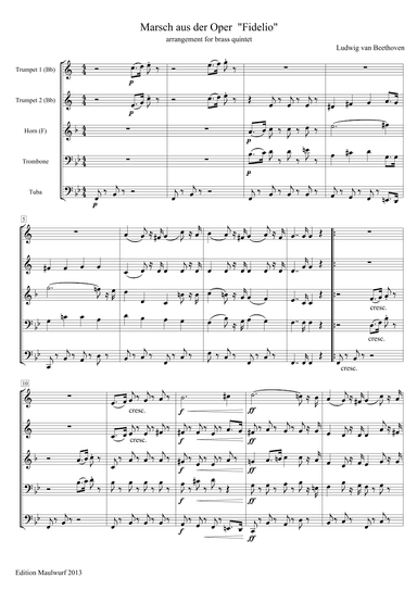 March from Fidelio (arr. Edition Maulwurf)