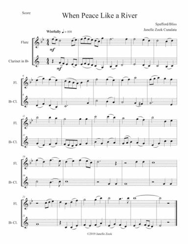 It is Well with my Soul (When Peace Like a River) - flute & clarinet duet (arr. Janelle Zook Cunalata)