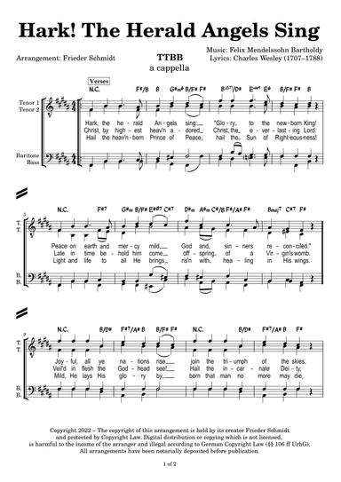 Hark! The Herald Angels Sing (arr. Frieder Schmidt)