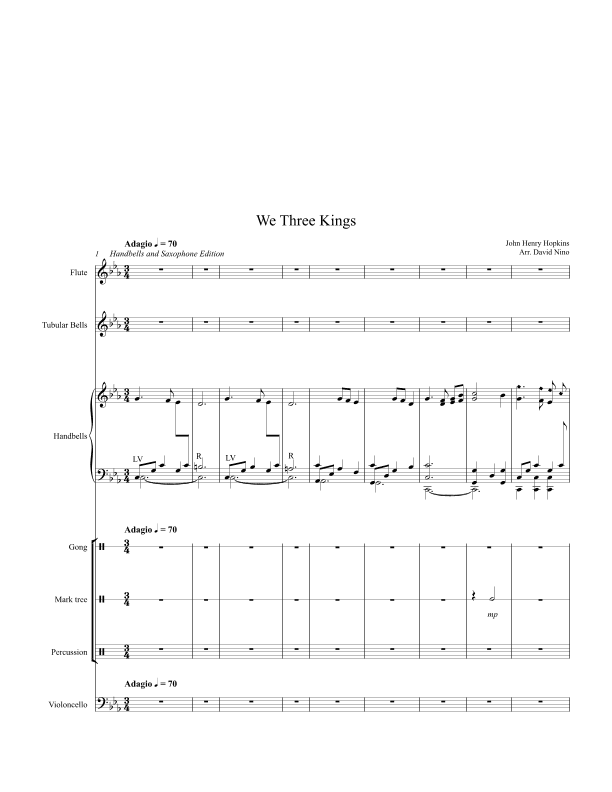 We Three Kings (arr. David Nino)
