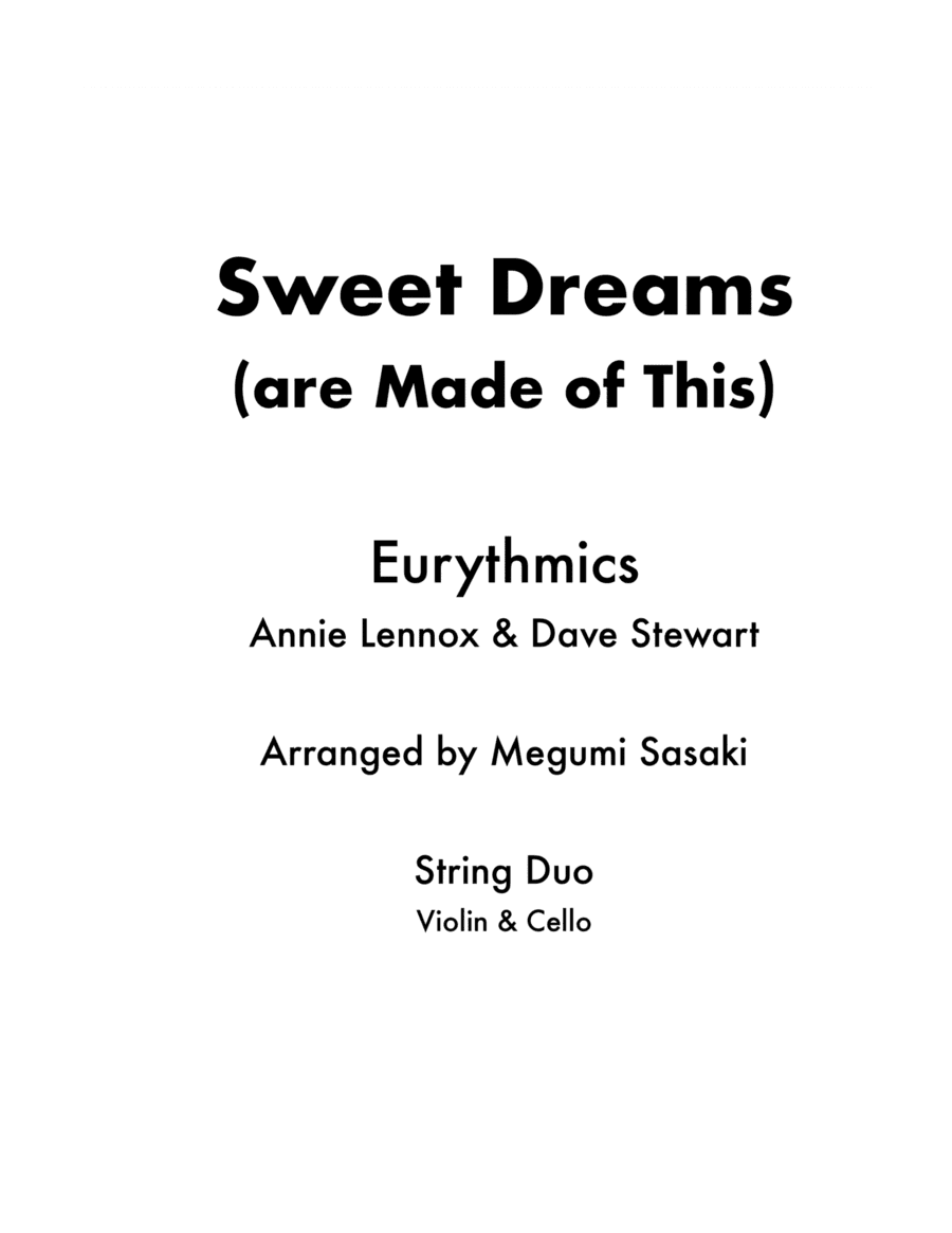 Sweet Dreams (are Made Of This) (arr. Megumi Sasaki)