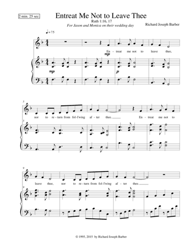 Entreat Me Not to Leave Thee