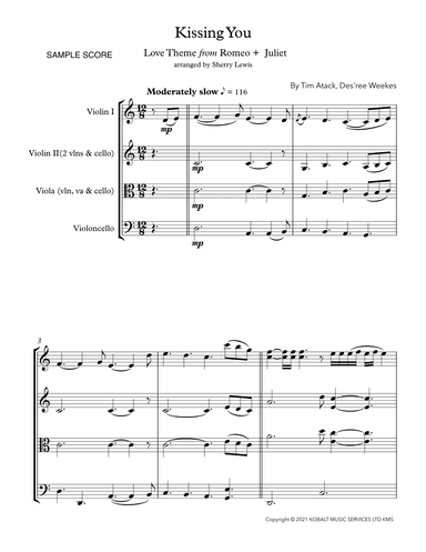 Kissing You (arr. Sherry Lewis)