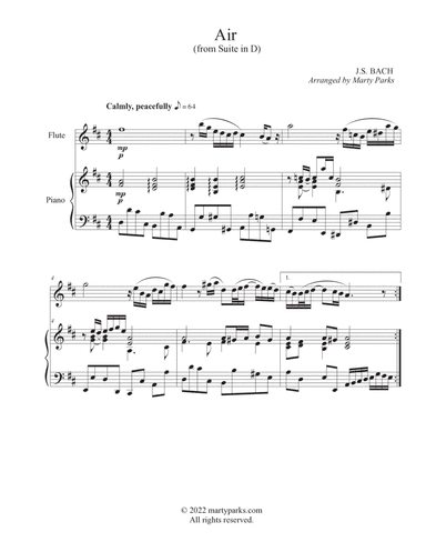 Air (Flute-Piano) (arr. Marty Parks)