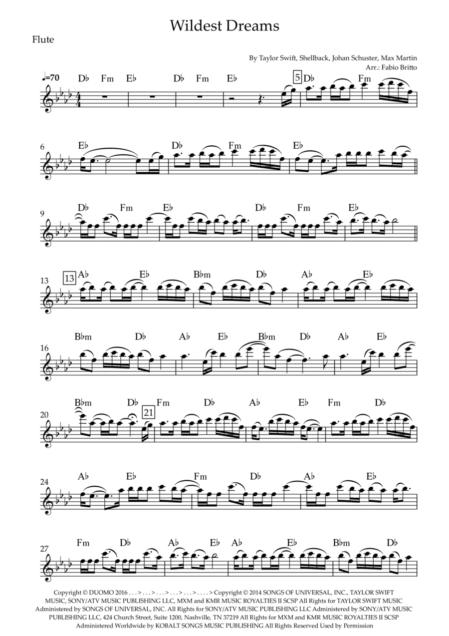 Wildest Dreams (arr. Fabio Britto)