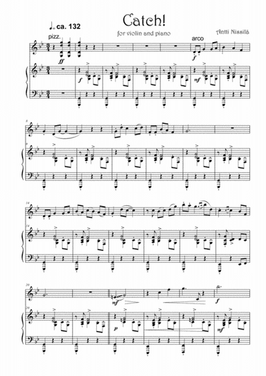 Catch! for violin and piano