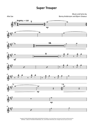 Super Trouper (arr. David Lartey)