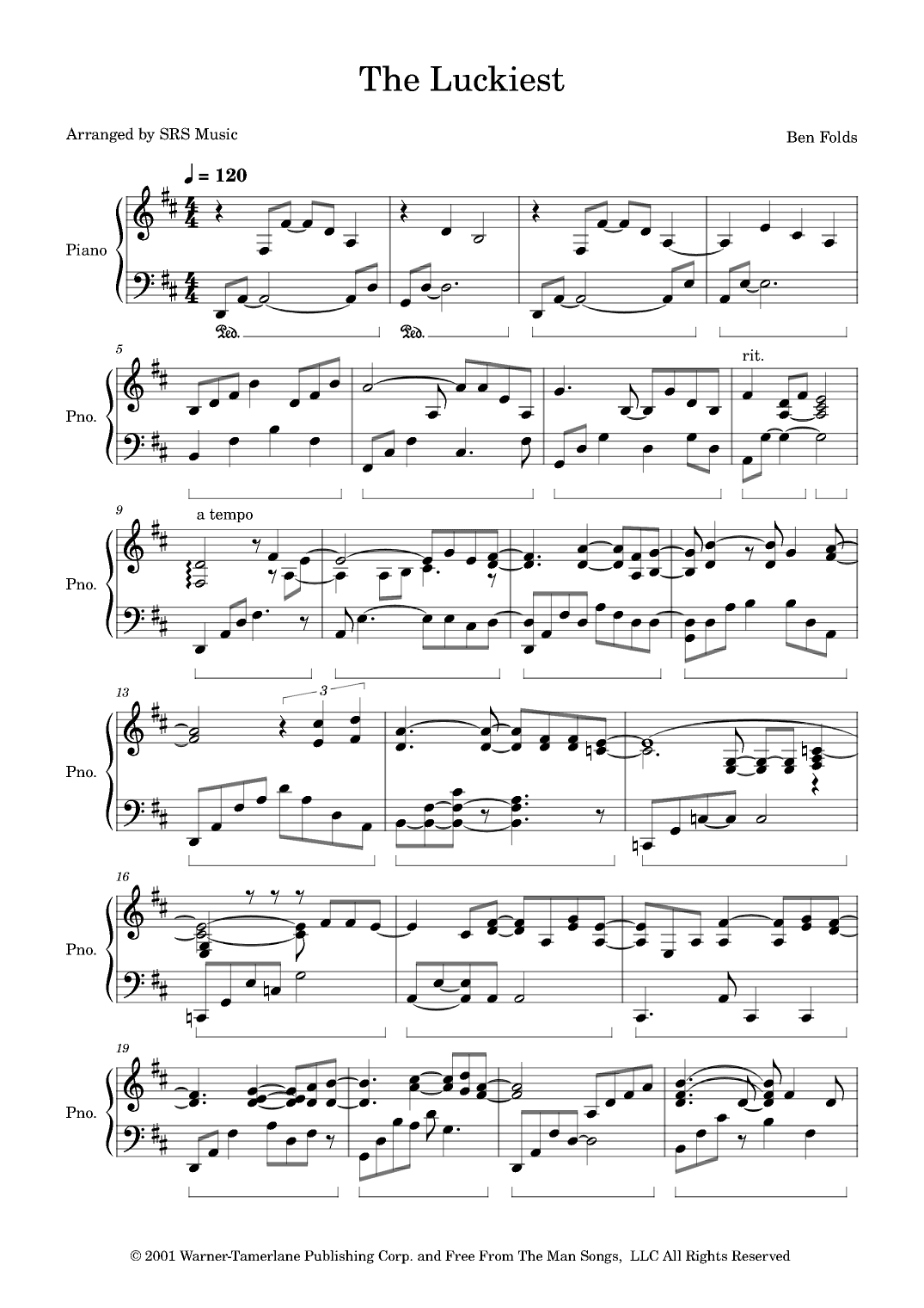 The Luckiest (arr. SRS Music)