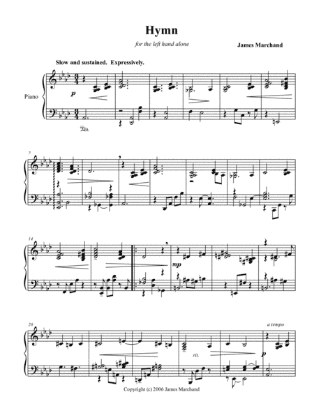 Hymn, for the left hand