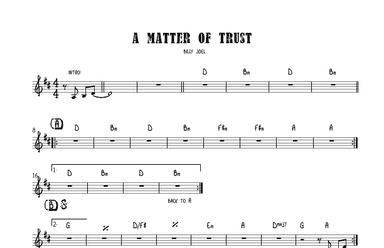 A Matter Of Trust (arr. Sarah Jane Cion)