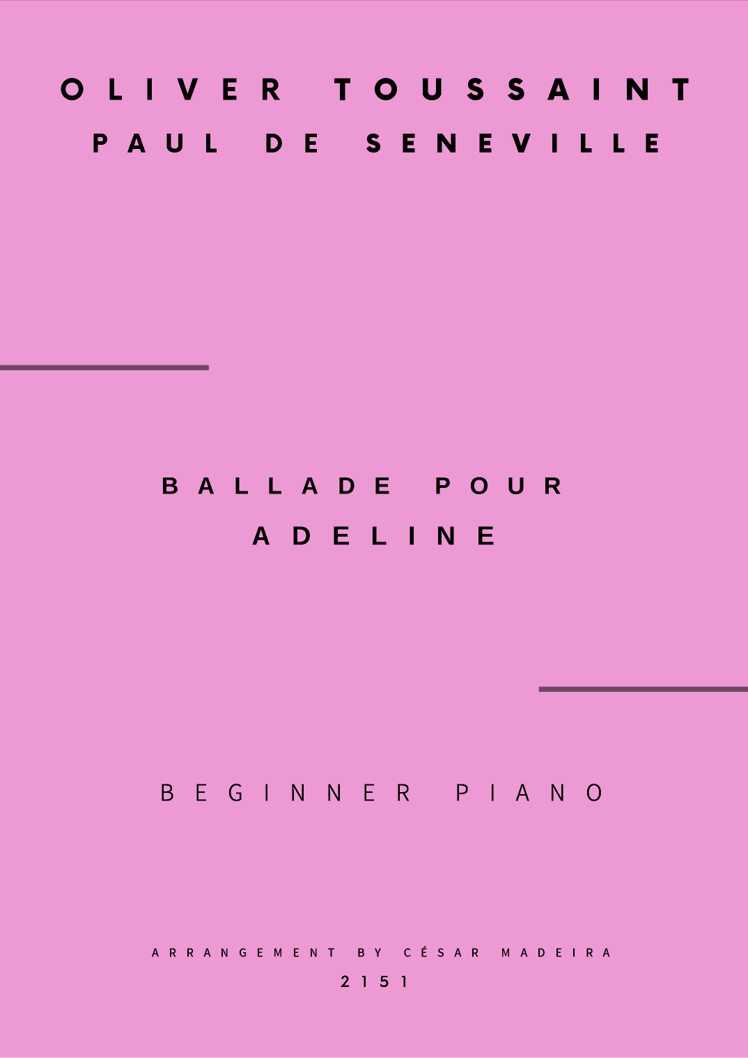 Ballade Pour Adeline (arr. César Madeira)