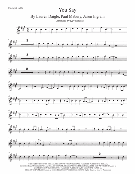 You Say (arr. Kevin Busse)