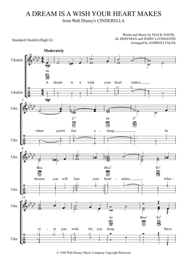 A Dream Is A Wish Your Heart Makes (arr. Andrzej Falek)