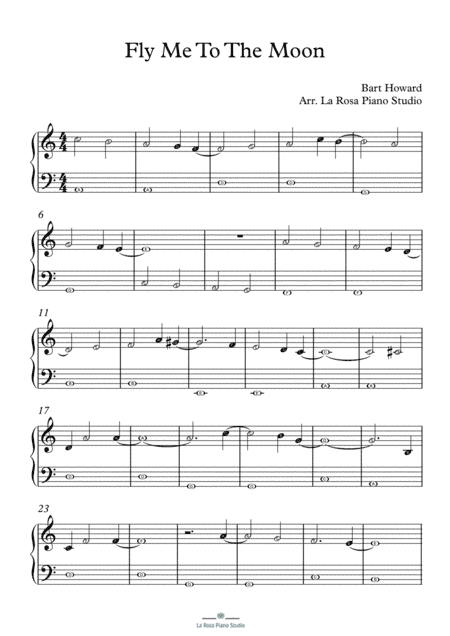 Fly Me To The Moon (in Other Words) (arr. La Rosa Piano Studio)