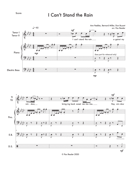 I Can't Stand The Rain (arr. Pax Ressler)