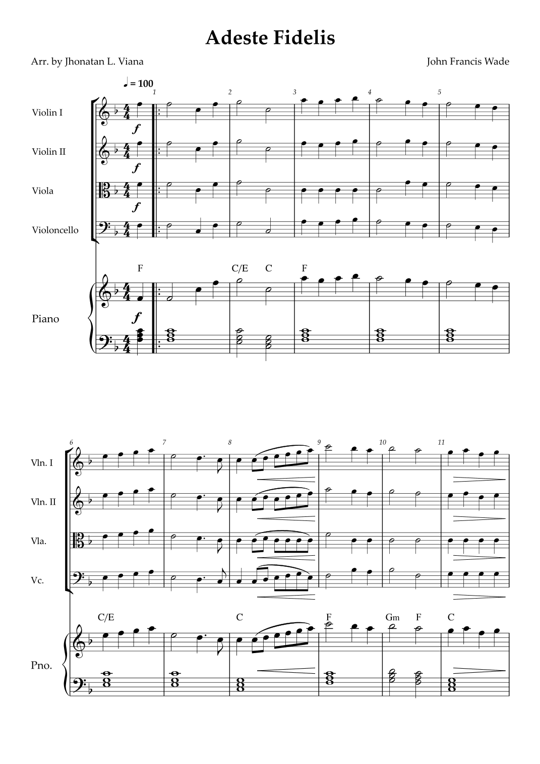 Adeste Fidelis (arr. Jhonatan Lucio Viana)