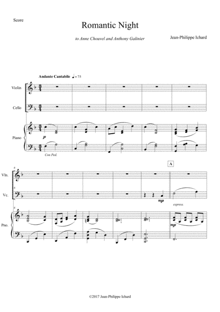Romantic Night (Violin, Cello, Piano)