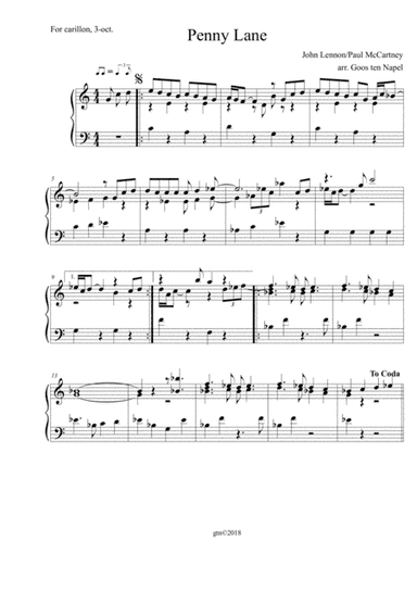 Penny Lane (arr. Goos ten Napel)