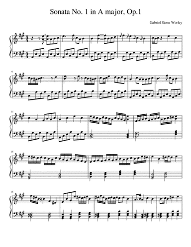 Sonata No. 1 in A major, Op. 1