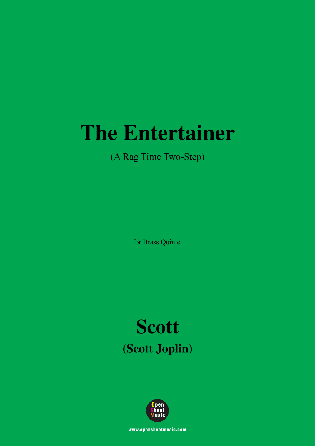 Joplin-The Entertainer(A Rag Time Two-Step),for Brass Quintet (arr. OSM Press)