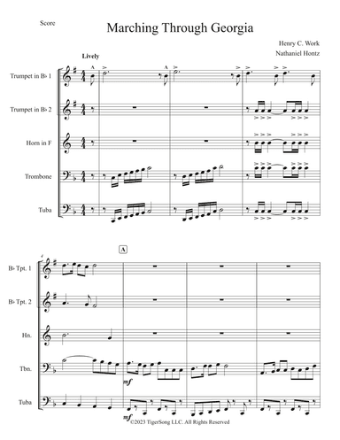 Marching Through Georgia (for Brass Quintet) (arr. Nathaniel Hontz)