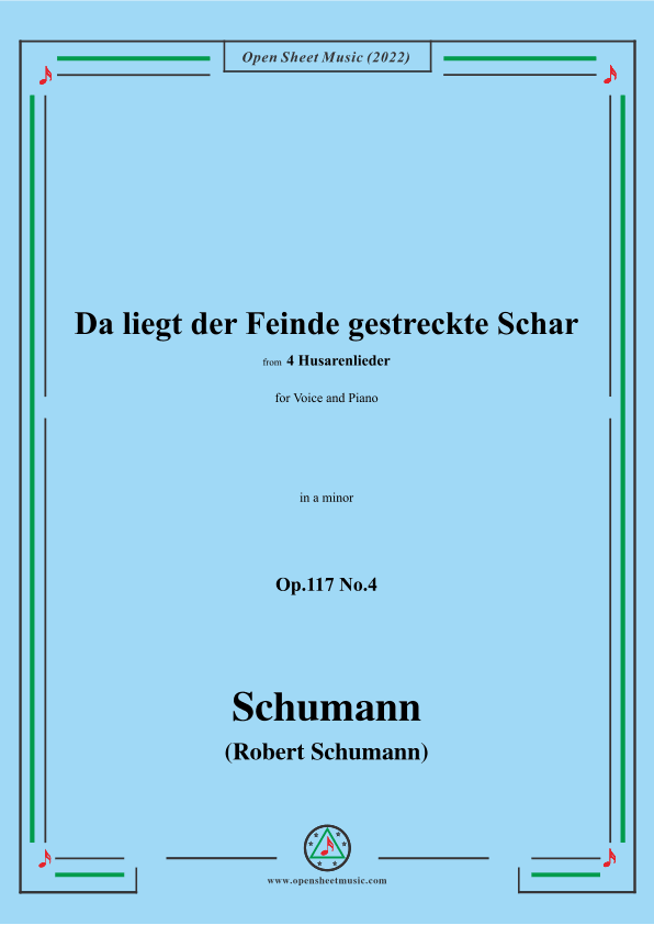 Schumann-Da liegt der Feinde gestreckte Schar,Op.117 No.4,in a minor (arr. OSM Press)