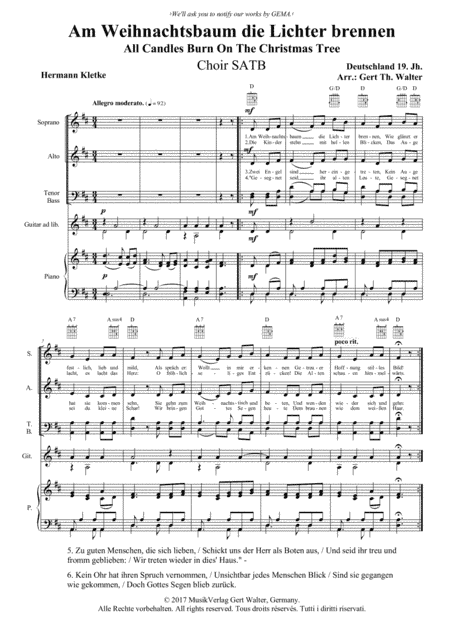 All Candles Burn On The Christmas Tree (arr. Gert Th. Walter)