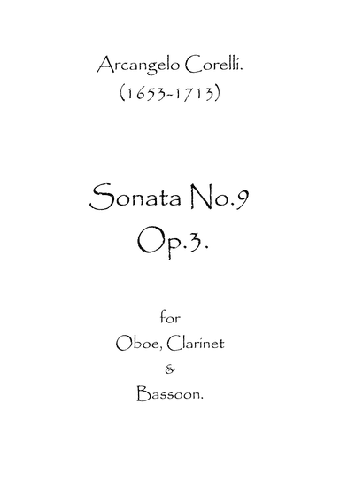 Sonata No.9 Op.3 (arr. Spence Bundy)