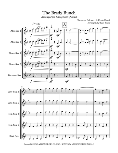 The Brady Bunch Song (arr. Sean Breen)