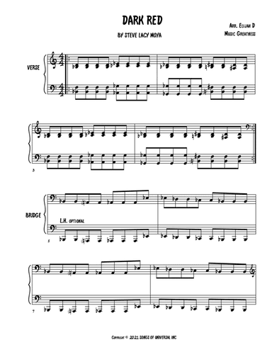 Dark Red (arr. Music Greatness)