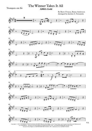 The Winner Takes It All (arr. Antônio S. Fernandes)