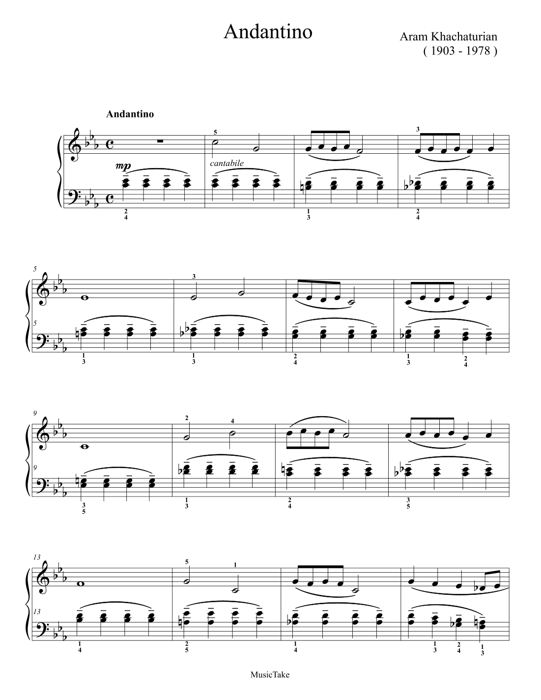 Khachaturian Andantino (arr. Ben Choupak)