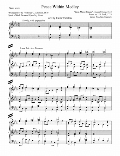 Peace Within Medley final score (arr. Faith Winston)